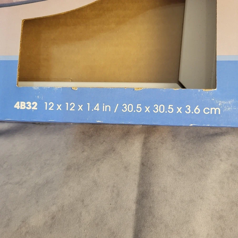 New In Box 2004 Rubbermaid Glass Corner Shelf Kit, 12 X 12 X 1.4